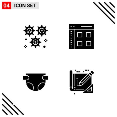 Evrensel yaratıcı simgeler kümesi, web ve mobil uygulamalar ve projeler için basit vektör illüstrasyonları 