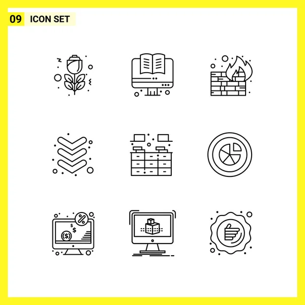 Set de 25 iconos de negocio universales Vector — Vector de stock