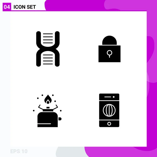 Conjunto Iconos Creativos Universales Simplemente Vector Ilustraciones Para Aplicaciones Web — Vector de stock