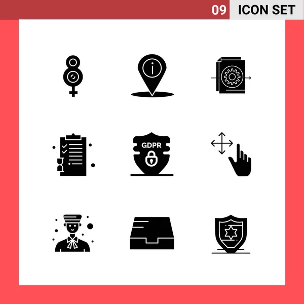 Conjunto Iconos Creativos Universales Simplemente Vector Ilustraciones Para Aplicaciones Web — Vector de stock