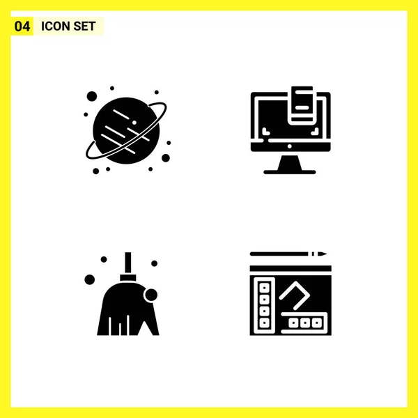 Conjunto Iconos Creativos Universales Simplemente Vector Ilustraciones Para Aplicaciones Web — Vector de stock