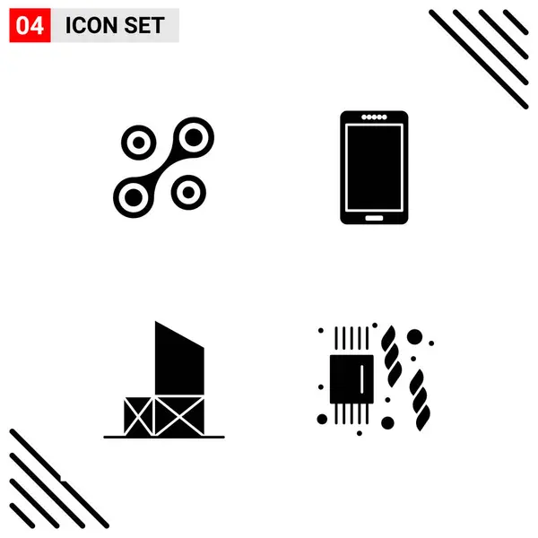 Iconos Creativos Conjunto Diseño Sobre Fondo Blanco — Vector de stock