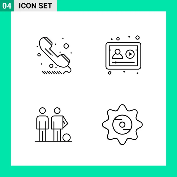 Conjunto Iconos Creativos Universales Simplemente Vector Ilustraciones Para Aplicaciones Web — Archivo Imágenes Vectoriales