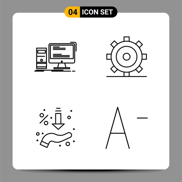 Set Universal Creative Icons Simply Vector Illustrations Web Mobile Apps — Stock Vector