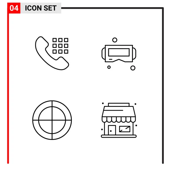 Set Universeller Kreativer Symbole Einfach Vektorillustrationen Für Web Und Mobile — Stockvektor