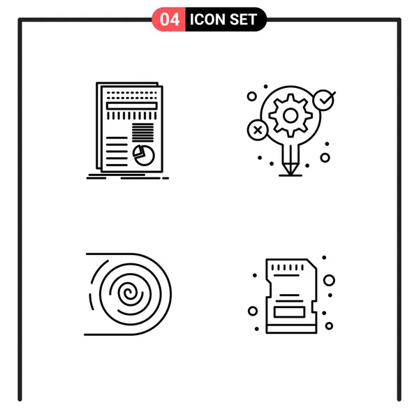 Conjunto Iconos Creativos Universales Simplemente Vector Ilustraciones Para Aplicaciones Web — Vector de stock