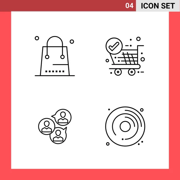 Set Universal Creative Icons Simply Vector Illustrations Web Mobile Apps — Stock Vector