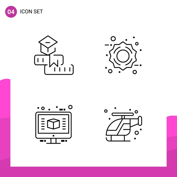 Set Universal Creative Icons Simply Vector Illustrations Web Mobile Apps — Stock Vector