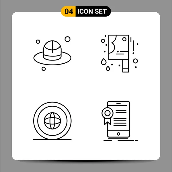 Conjunto Iconos Creativos Universales Simplemente Vector Ilustraciones Para Aplicaciones Web — Vector de stock