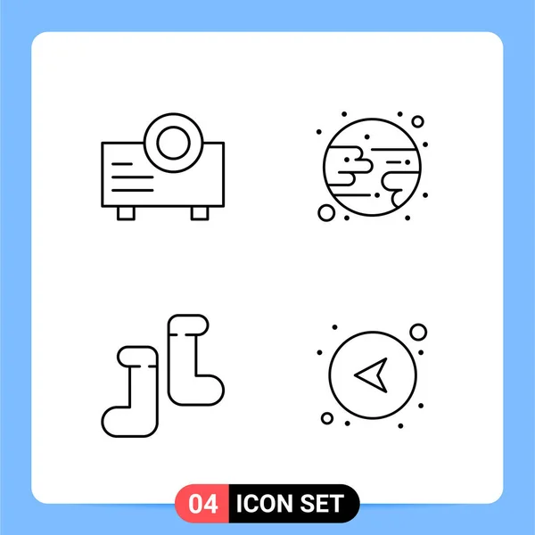 Conjunto Iconos Creativos Universales Simplemente Vector Ilustraciones Para Aplicaciones Web — Vector de stock