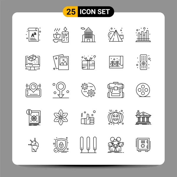 Set of 25 Universal Business Icons Vector — Stock Vector