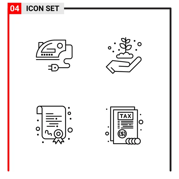 Set Universeller Kreativer Symbole Einfach Vektorillustrationen Für Web Und Mobile — Stockvektor