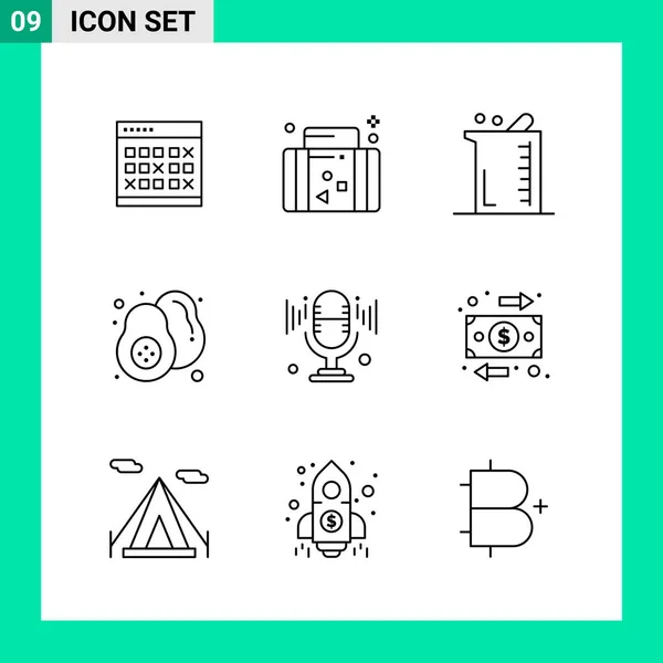 Conjunto Iconos Creativos Universales Simplemente Vector Ilustraciones Para Aplicaciones Web — Vector de stock