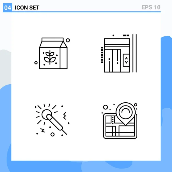 Conjunto Iconos Creativos Universales Simplemente Vector Ilustraciones Para Aplicaciones Web — Vector de stock