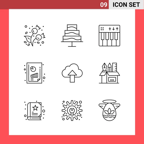 Set Universele Creatieve Iconen Vectorillustratie — Stockvector