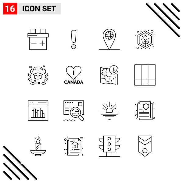 Conjunto Iconos Creativos Universales Simplemente Vector Ilustraciones Para Aplicaciones Web — Vector de stock