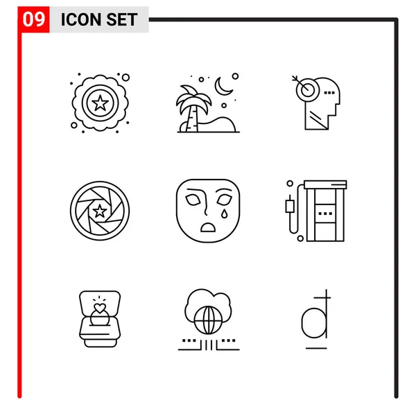 Set Universal Creative Icons Simply Vector Illustrations Web Mobile Apps — Stock Vector