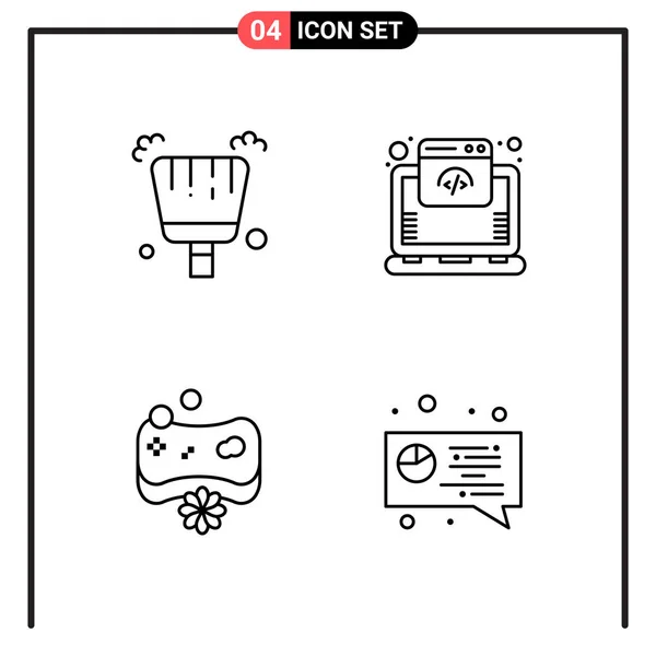 Conjunto Iconos Creativos Universales Simplemente Vector Ilustraciones Para Aplicaciones Web — Vector de stock