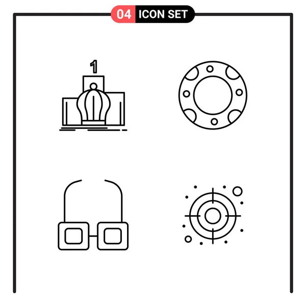 Set Universal Creative Icons Simply Vector Illustrations Web Mobile Apps — Stock Vector