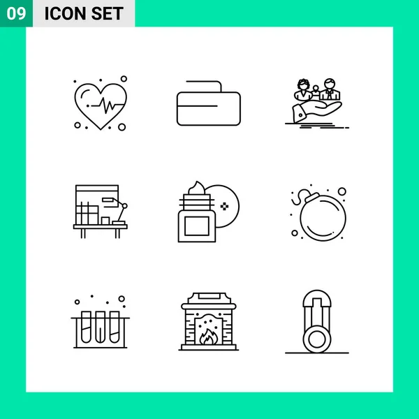 Conjunto Iconos Creativos Universales Simplemente Vector Ilustraciones Para Aplicaciones Web — Archivo Imágenes Vectoriales