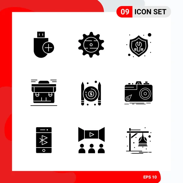 Conjunto Iconos Creativos Universales Simplemente Vector Ilustraciones Para Aplicaciones Web — Archivo Imágenes Vectoriales