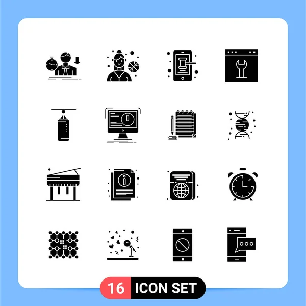 Conjunto Iconos Creativos Universales Simplemente Vector Ilustraciones Para Aplicaciones Web — Vector de stock