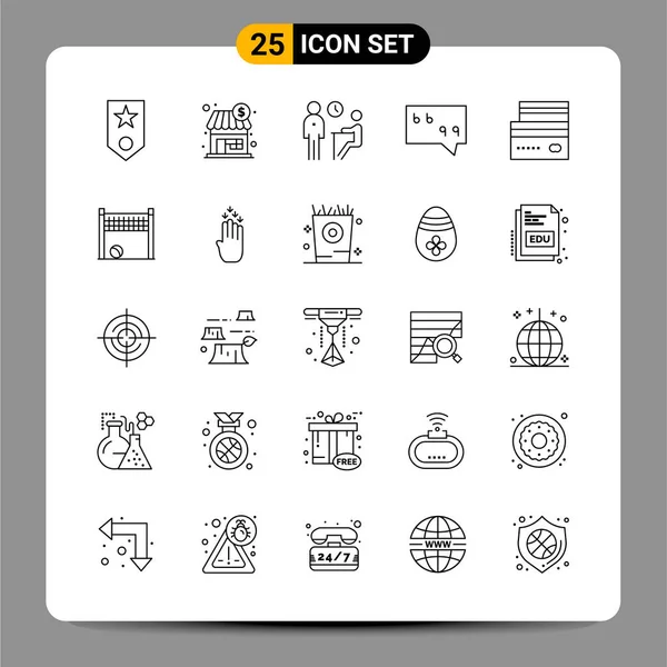 Set Dari Ikon Kreatif Universal Cukup Ilustrasi Vektor Untuk Aplikasi - Stok Vektor