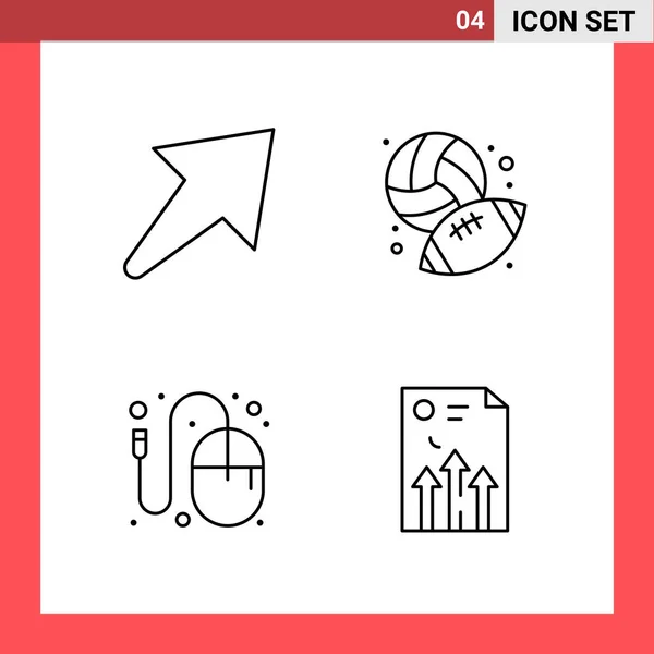 Conjunto Iconos Creativos Universales Simplemente Vector Ilustraciones Para Aplicaciones Web — Vector de stock