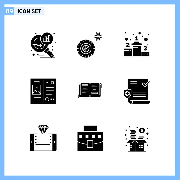 Conjunto Iconos Creativos Universales Simplemente Vector Ilustraciones Para Aplicaciones Web — Vector de stock