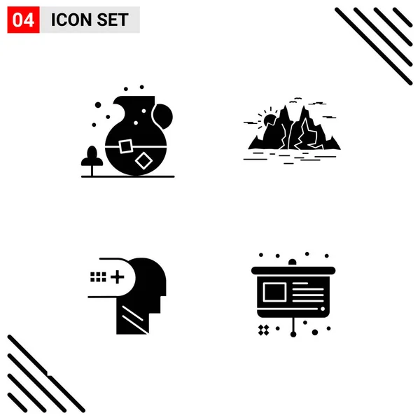 Conjunto Iconos Creativos Universales Simplemente Vector Ilustraciones Para Aplicaciones Web — Archivo Imágenes Vectoriales