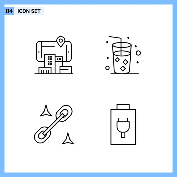 Set Universal Creative Icons Simply Vector Illustrations Web Mobile Apps — Stock Vector