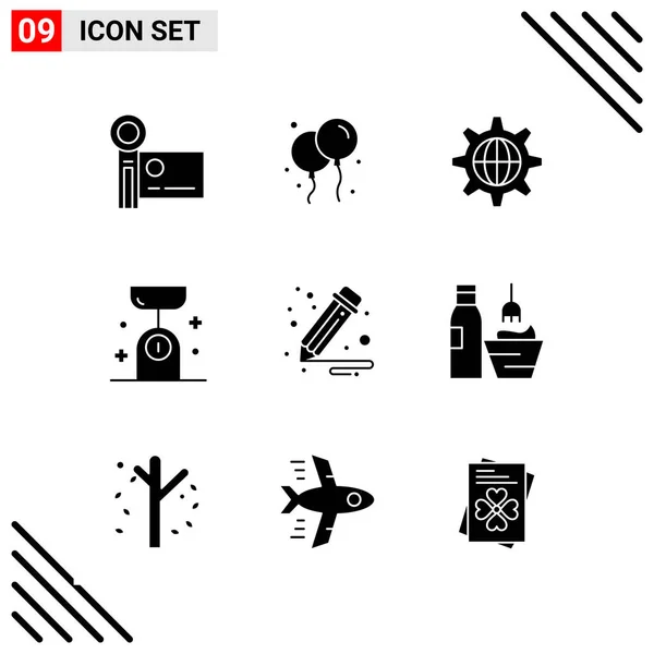 Conjunto Iconos Creativos Universales Simplemente Vector Ilustraciones Para Aplicaciones Web — Archivo Imágenes Vectoriales