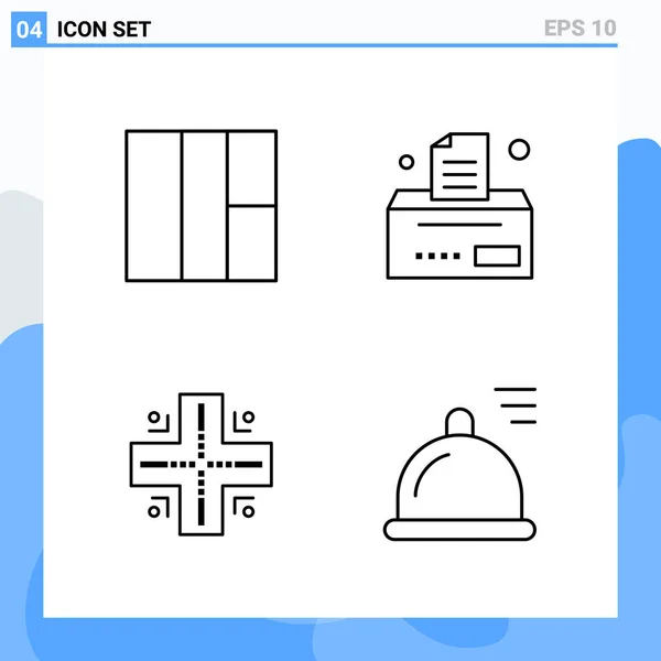 Set Universal Creative Icons Simply Vector Illustrations Web Mobile Apps — Stock Vector