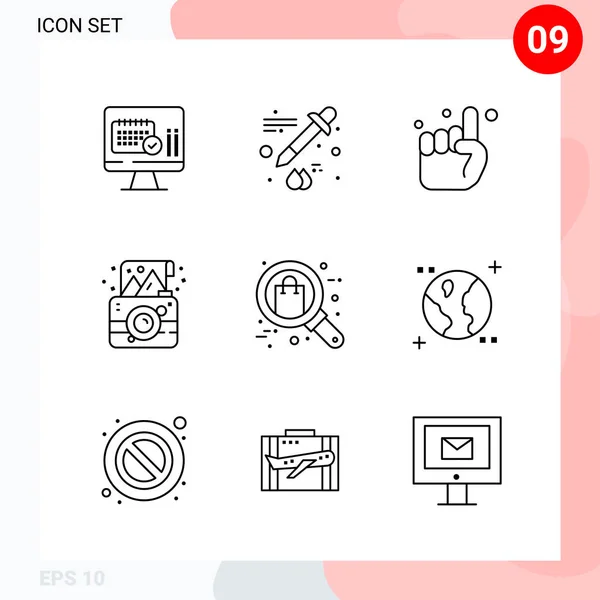 Conjunto Iconos Creativos Universales Simplemente Vector Ilustraciones Para Aplicaciones Web — Vector de stock