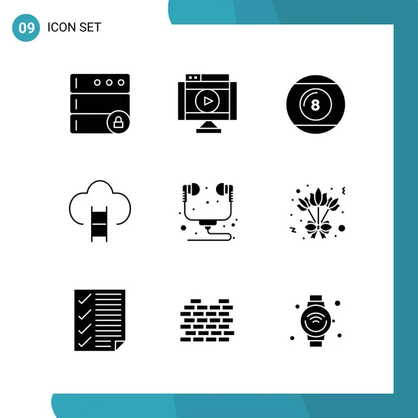 Conjunto Iconos Creativos Universales Simplemente Vector Ilustraciones Para Aplicaciones Web — Archivo Imágenes Vectoriales