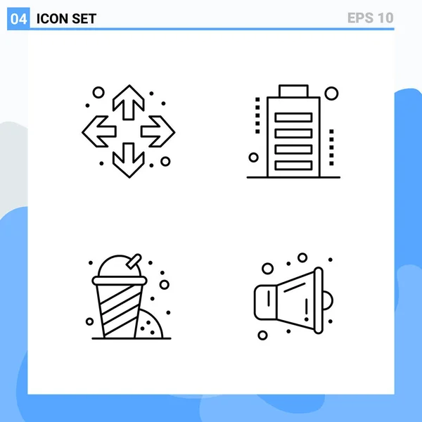 Conjunto Iconos Creativos Universales Simplemente Vector Ilustraciones Para Aplicaciones Web — Vector de stock