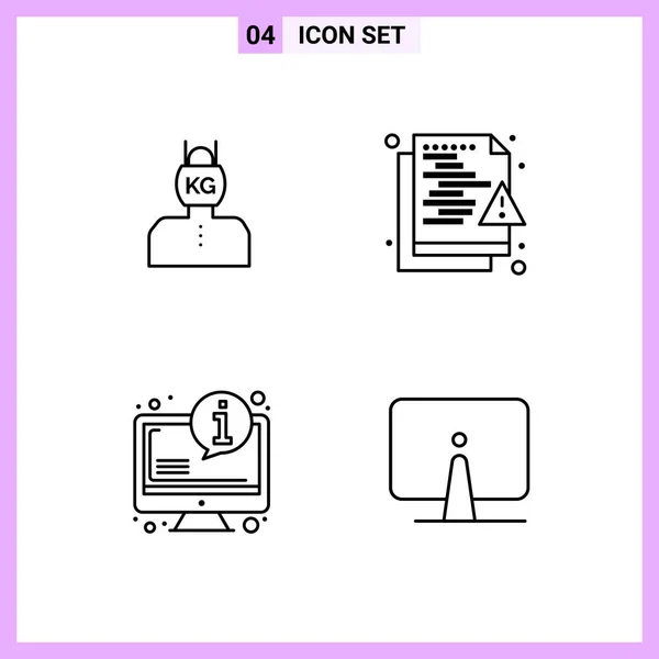 Set Universal Creative Icons Simply Vector Illustrations Web Mobile Apps — Stock Vector