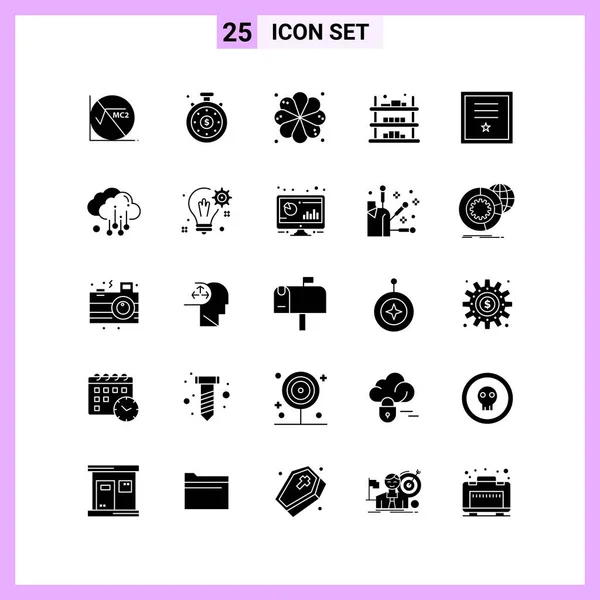 Set de 25 iconos de negocio universales Vector — Vector de stock