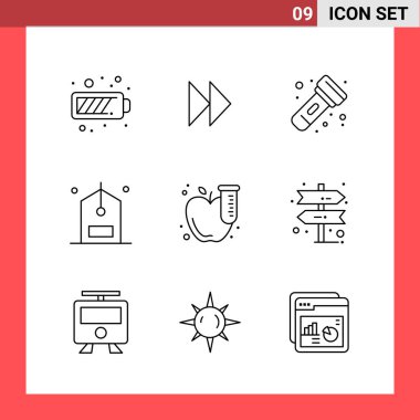 Evrensel yaratıcı simgeler kümesi, web ve mobil uygulamalar ve projeler için basit vektör illüstrasyonları  