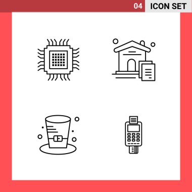 Evrensel yaratıcı simgeler kümesi, web ve mobil uygulamalar ve projeler için basit vektör illüstrasyonları 