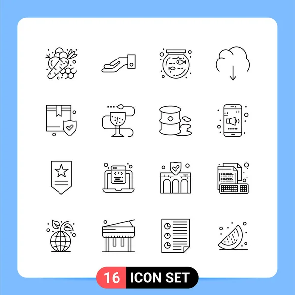 Set Universal Creative Icons Simply Vector Illustrations Web Mobile Apps — Stock Vector