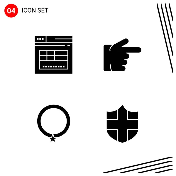 Conjunto Iconos Creativos Universales Simplemente Vector Ilustraciones Para Aplicaciones Web — Vector de stock