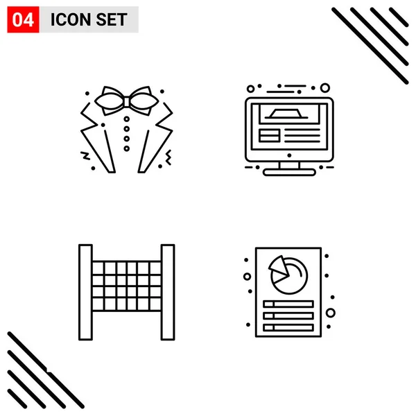 Conjunto Iconos Creativos Universales Simplemente Vector Ilustraciones Para Aplicaciones Web — Archivo Imágenes Vectoriales