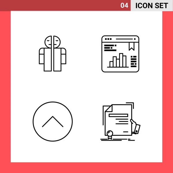 Set Universal Creative Icons Simply Vector Illustrations Web Mobile Apps — Stock Vector