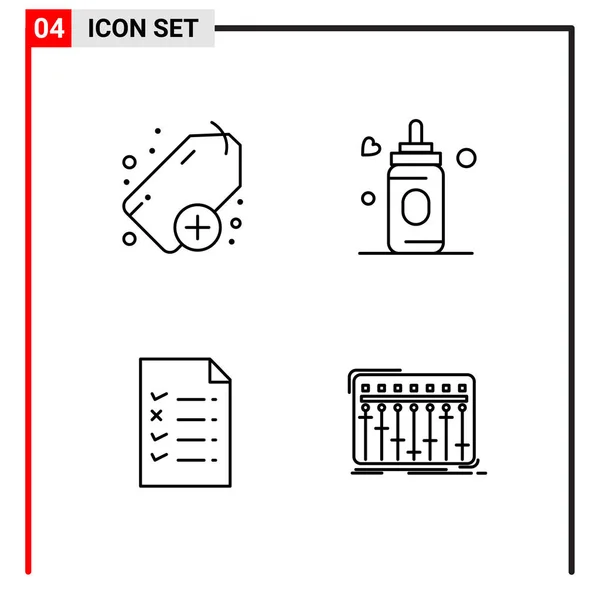 Ensemble Icônes Créatives Universelles Simplement Vectorielles Illustrations Pour Applications Projets — Image vectorielle