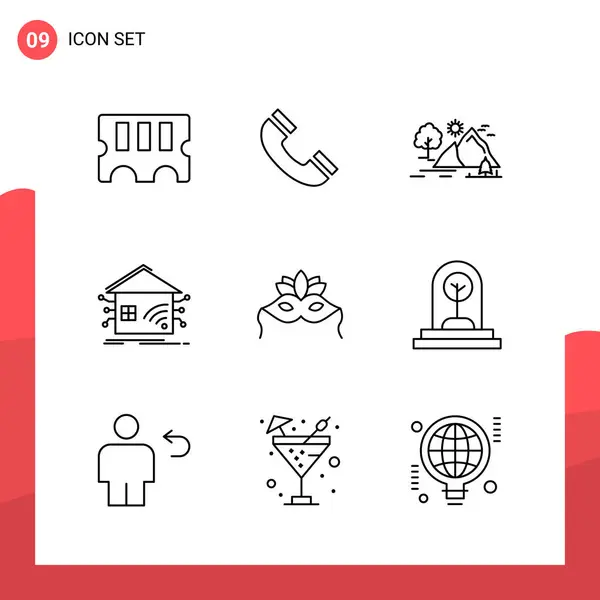 Conjunto Iconos Creativos Universales Simplemente Vector Ilustraciones Para Aplicaciones Web — Vector de stock