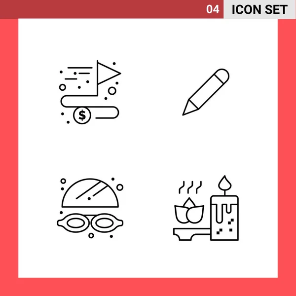 Conjunto Iconos Creativos Universales Simplemente Vector Ilustraciones Para Aplicaciones Web — Vector de stock