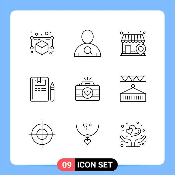 Conjunto Iconos Creativos Universales Simplemente Vector Ilustraciones Para Aplicaciones Web — Archivo Imágenes Vectoriales