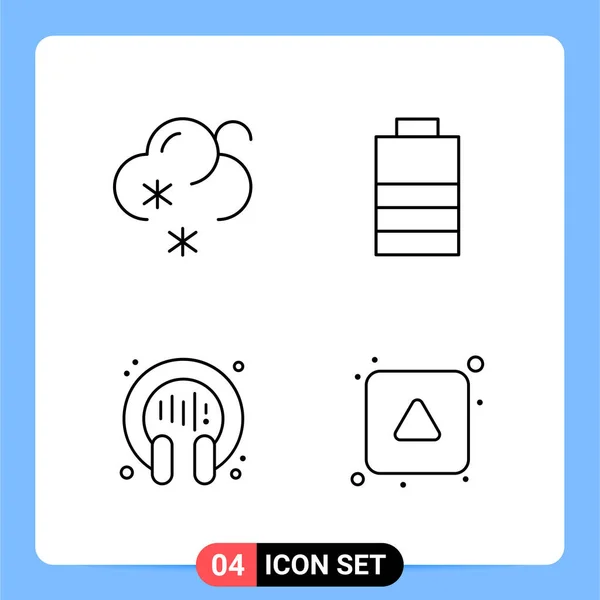 Conjunto Iconos Creativos Universales Simplemente Vector Ilustraciones Para Aplicaciones Web — Archivo Imágenes Vectoriales