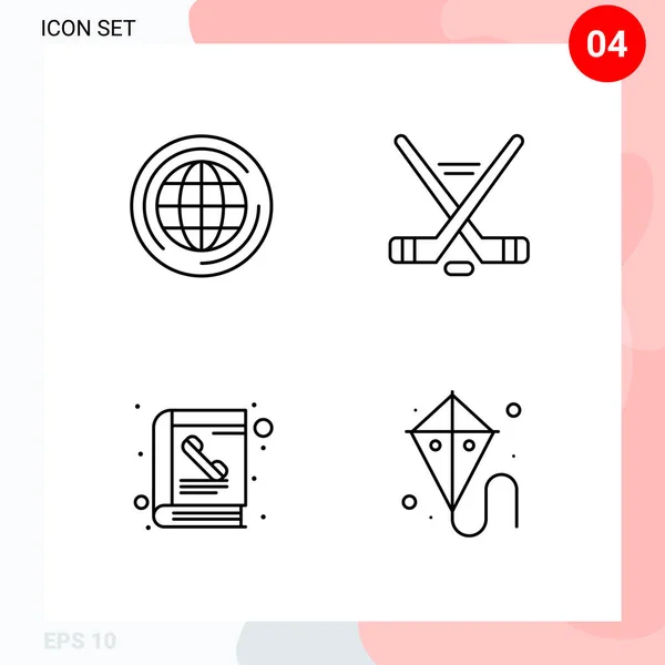 Conjunto Iconos Creativos Universales Simplemente Vector Ilustraciones Para Aplicaciones Web — Vector de stock